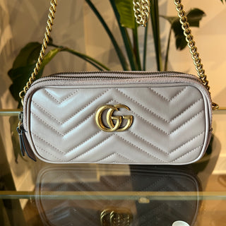 GUCCI GG Marmont Triple Zip Crossbody Camera Bag