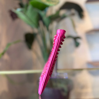 CHRISTIAN LOUBOUTIN Loubiposh Pink Calf Leather Spiked Chain Clutch