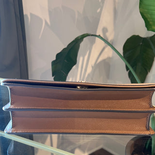 TORY BURCH Emerson Brown Saffiano Leather Convertible Crossbody