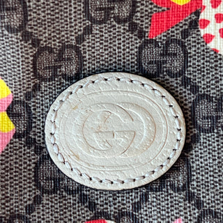 GUCCI GG Supreme Monogram Les Pommes Small Ophidia Half Moon Hobo Beige Multicolor Mystic White