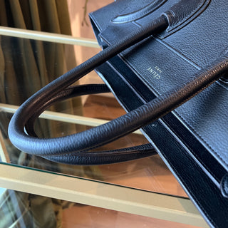 CELINE Luggage Mini Drummed Calfskin Leather Tote