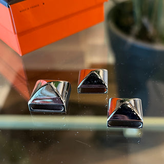 HERMES Medor Palladium Scarf Ring Set