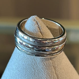 TIFFANY & CO Atlas Groove 925 Sterling Silver Size Ring SZ 7.5