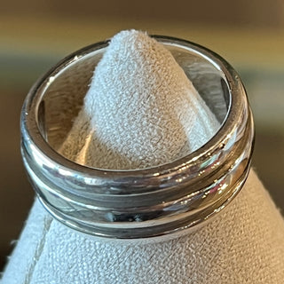 TIFFANY & CO Atlas Groove 925 Sterling Silver Size Ring SZ 7.5