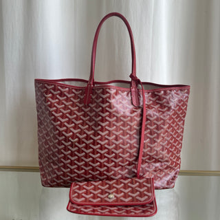 GOYARD Red Coated Canvas Saint Louis PM Tote