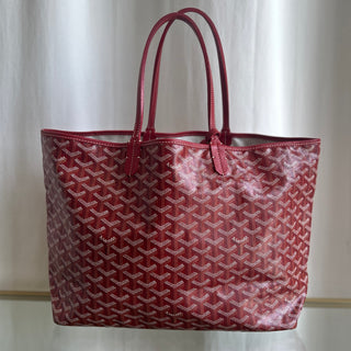 GOYARD Red Coated Canvas Saint Louis PM Tote