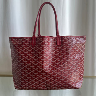 GOYARD Red Coated Canvas Saint Louis PM Tote