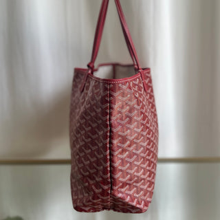 GOYARD Red Coated Canvas Saint Louis PM Tote