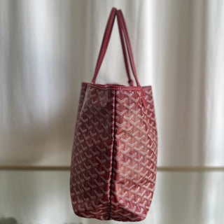 GOYARD Red Coated Canvas Saint Louis PM Tote