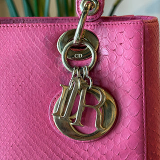 DIOR Lady Dior Pink Snakeskin