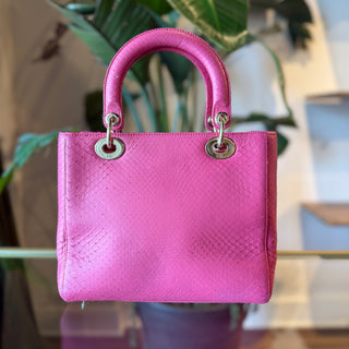 DIOR Lady Dior Pink Snakeskin
