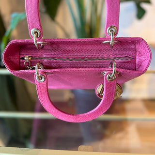 DIOR Lady Dior Pink Snakeskin