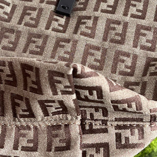 FENDI Brown Canvas Zucchino Tote