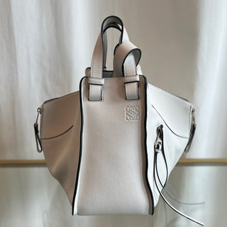 LOEWE White Leather Hammock 2 Way Shoulder Bag