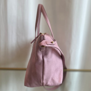 FERRAGAMO Pink Gancini Leather Shoulder Bag