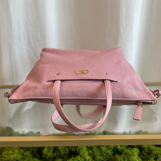 FERRAGAMO Pink Gancini Leather 2way Tote Shoulder Bag