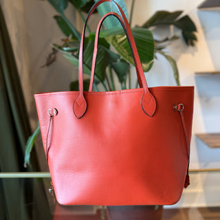 LOUIS VUITTON Neverfull MM Orange Epi Leather Tote