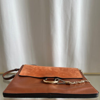 CHLOE Brown Leather/Suede Faye Shoulder Bag