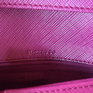 SALVATORE FERRAGAMO Vara Bow Purple Hammered Calfskin Leather Long Flap Wallet