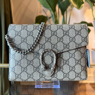 GUCCI Dionysus GG Supreme Canvas Wallet On Chain Crossbody