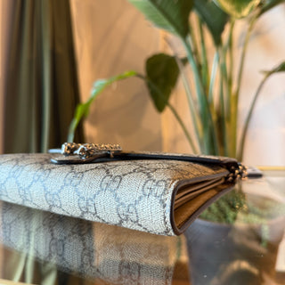GUCCI Dionysus GG Supreme Canvas Wallet On Chain Crossbody