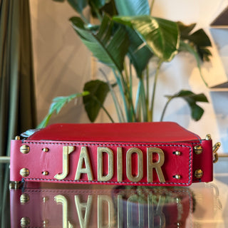 CHRISITAN DIOR J’Adior Red Smooth Leather Shoulder Bag