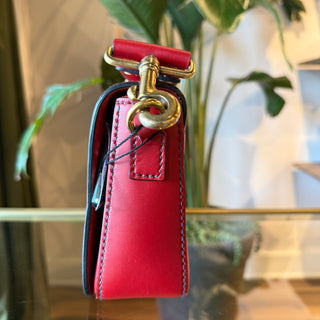 CHRISITAN DIOR J’Adior Red Smooth Leather Shoulder Bag