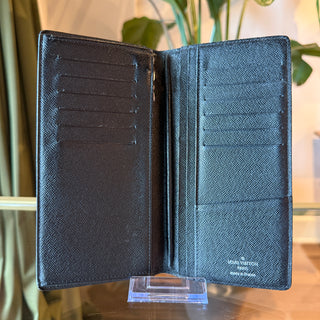 LOUIS VUITTON Brazza Damier Graphite Black Canvas Wallet