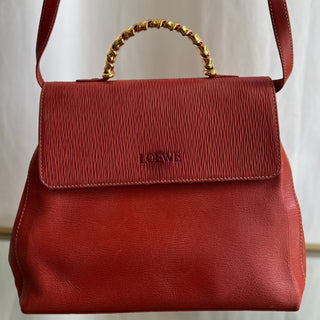 LOEWE Velazquez Rust Shoulder Bag