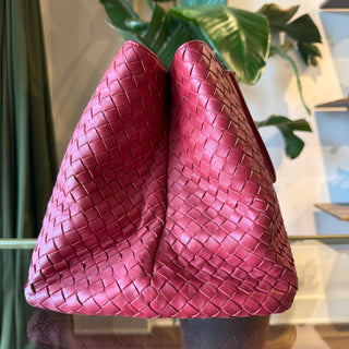 BOTTEGA VENETA Milano Pink Nappa Intrecciato Tote Bag