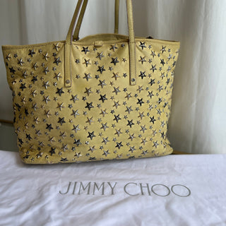 JIMMY CHOO Yellow Leather Sasha M Shoulder Bag