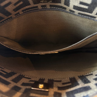 FENDI Medium Zucca Asymmetrical Shoulder Bag