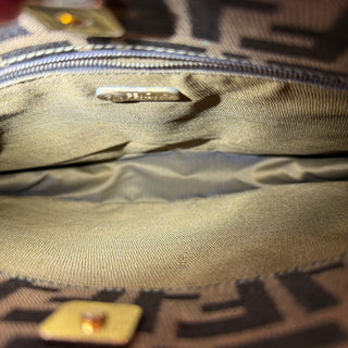 FENDI Medium Zucca Asymmetrical Shoulder Bag