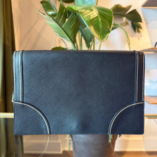PRADA Black Saffiano Leather Shoulder Bag