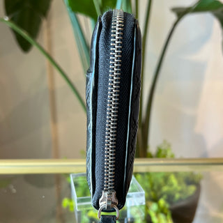 VERSACE Greca Embossed Long Zip Around Wallet