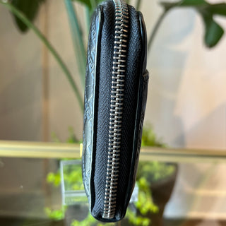 VERSACE Greca Embossed Long Zip Around Wallet