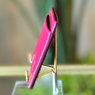 LOUIS VUITTON Red Epi Card Case