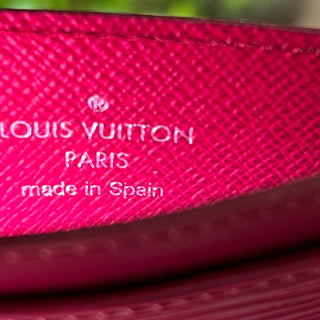 LOUIS VUITTON Red Epi Card Case