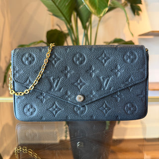 LOUIS VUITTON Black Empreinte Felicie Pochette