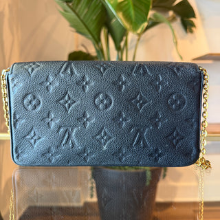 LOUIS VUITTON Black Empreinte Felicie Pochette