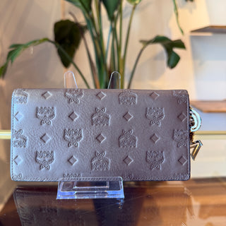 MCM Ottomar Klara Two-Fold Silver Calfskin Wallet