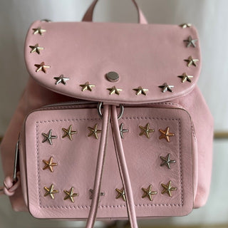 JIMMY CHOO Pink Leather Studded Backpack