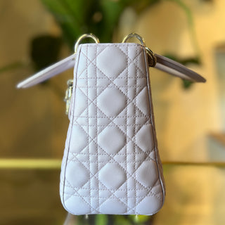 CHRISTIAN DIOR Lady Dior Lilac Cannage Medium Shoulder Bag