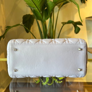 CHRISTIAN DIOR Lady Dior Lilac Cannage Medium Shoulder Bag