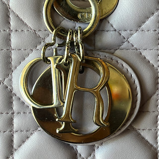 CHRISTIAN DIOR Lady Dior Lilac Cannage Medium Shoulder Bag