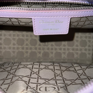 CHRISTIAN DIOR Lady Dior Lilac Cannage Medium Shoulder Bag