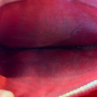 PRADA Red Saffiano Zippy Wallet