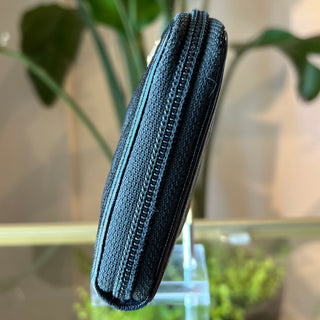 CHANEL Caviar Quilted Boy Long Zip Around Wallet Black