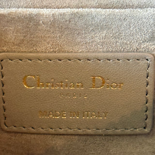 CHRISTIAN DIOR DiorTravel Small Gray Lambskin Leather Vanity Top Handle Bag