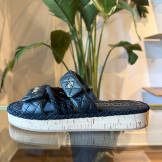 CHANEL 2021 Interlocking CC Logo Espadrilles